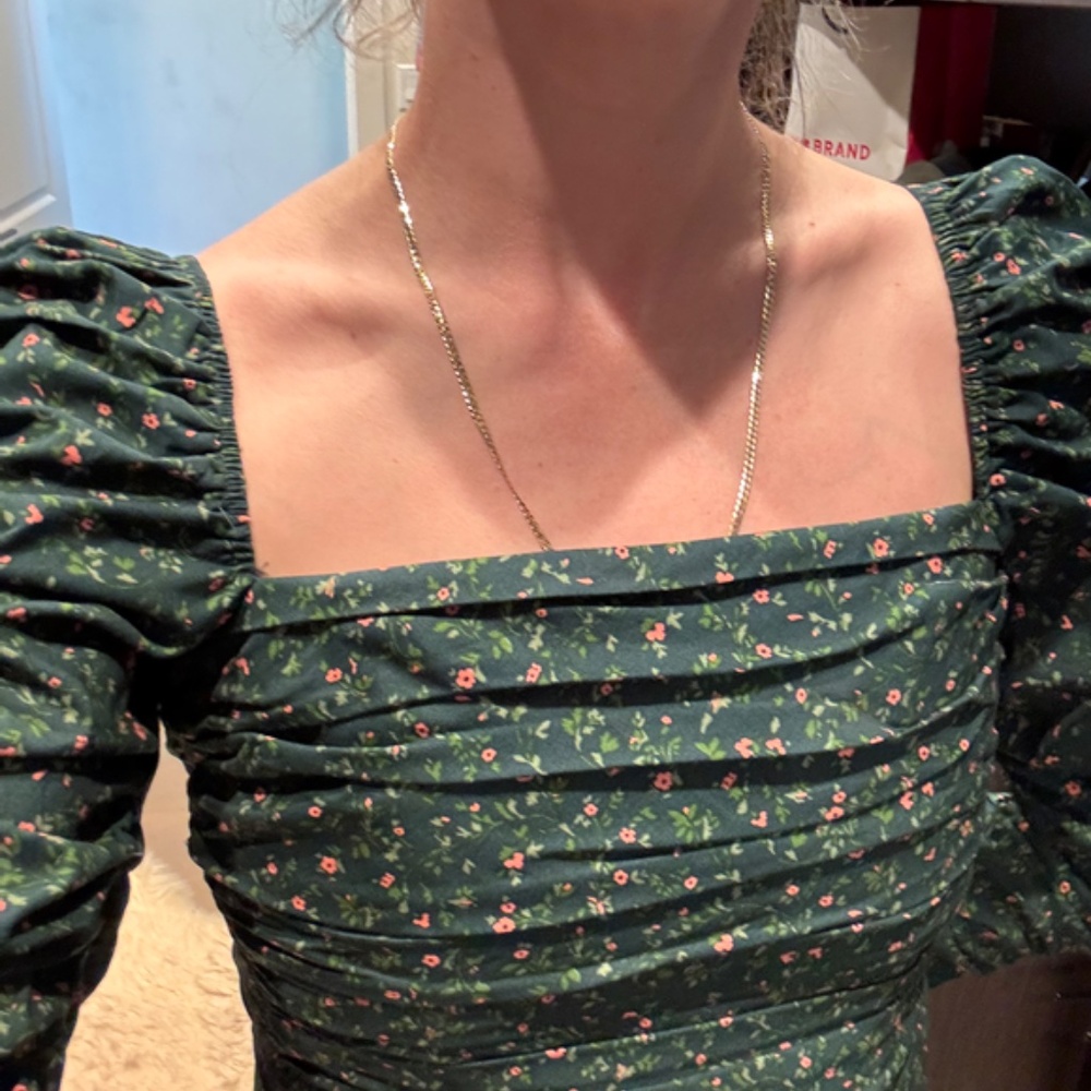 Green Floral Reformation Joi Top